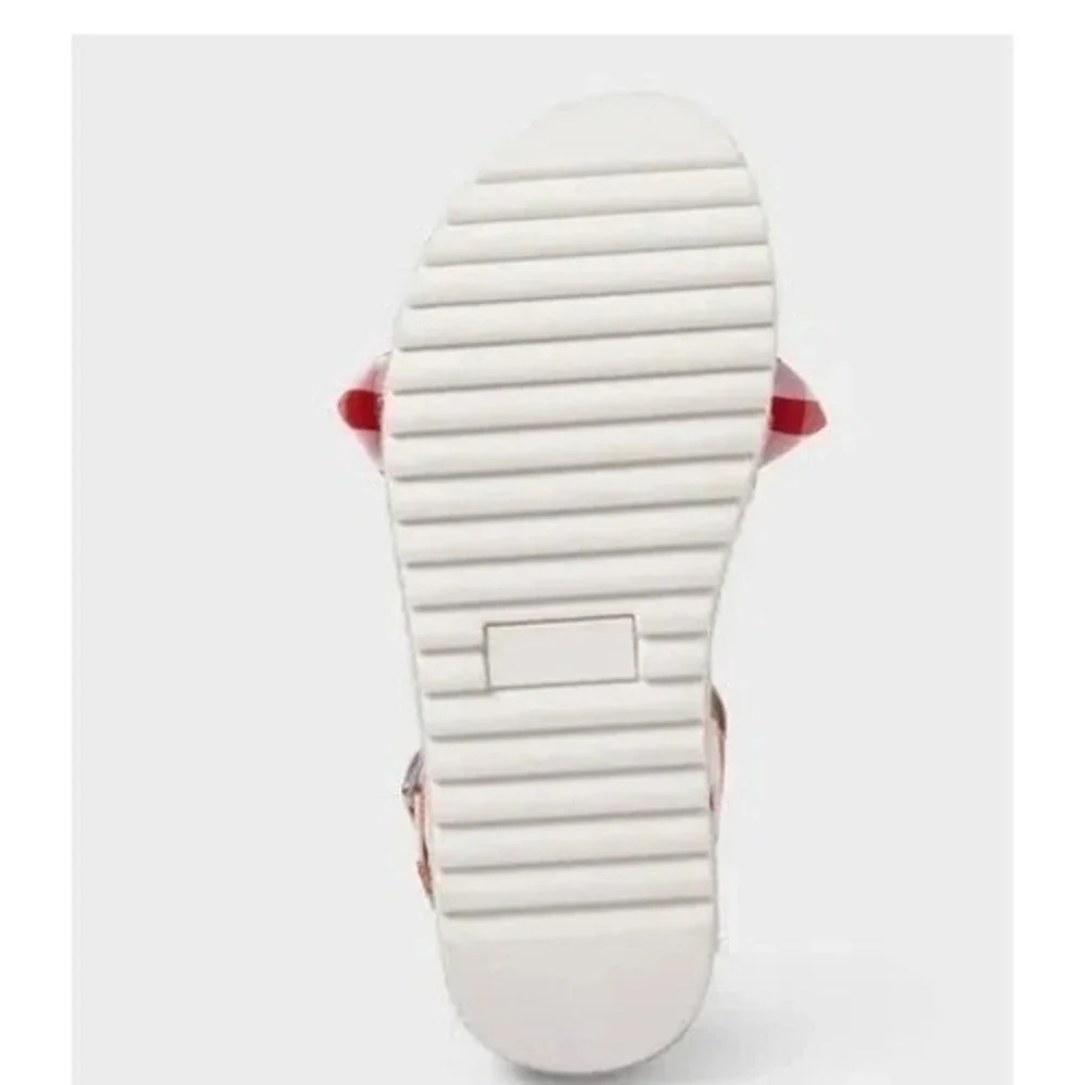 Little Girls Gingham Red Sandals by‎ Cat & Jack Daphne  Size 13 New With Tags